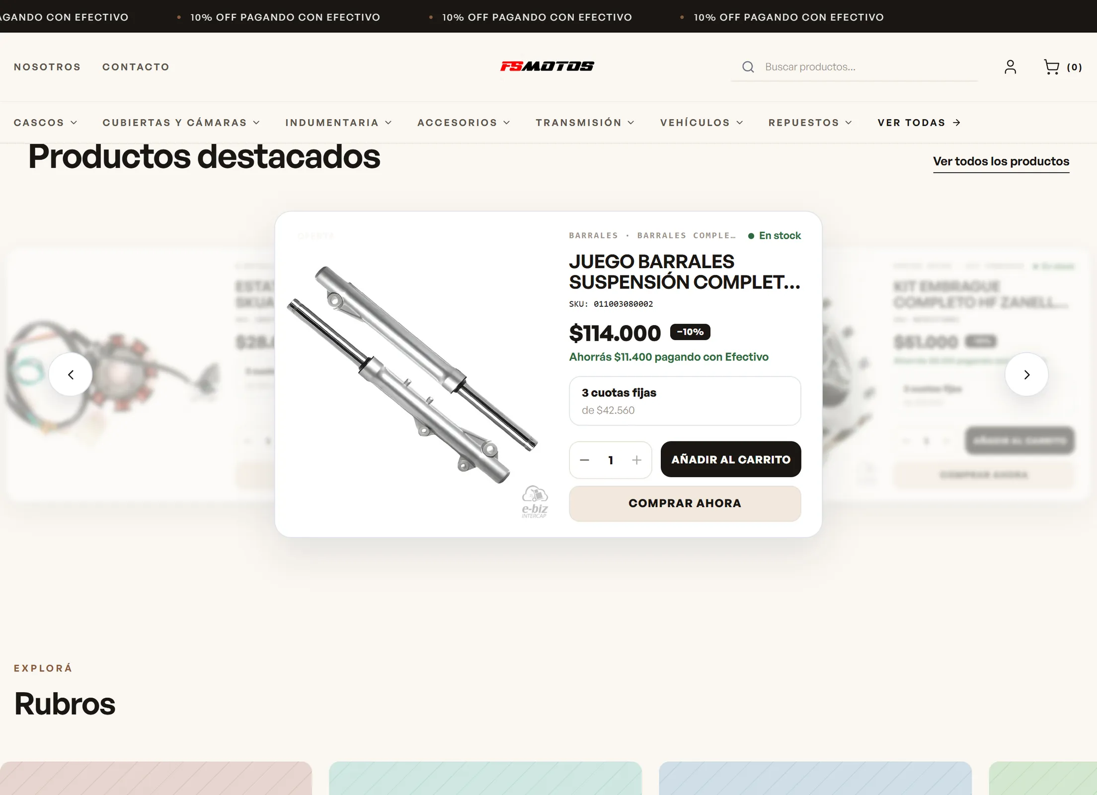 Tienda online de FS Motos