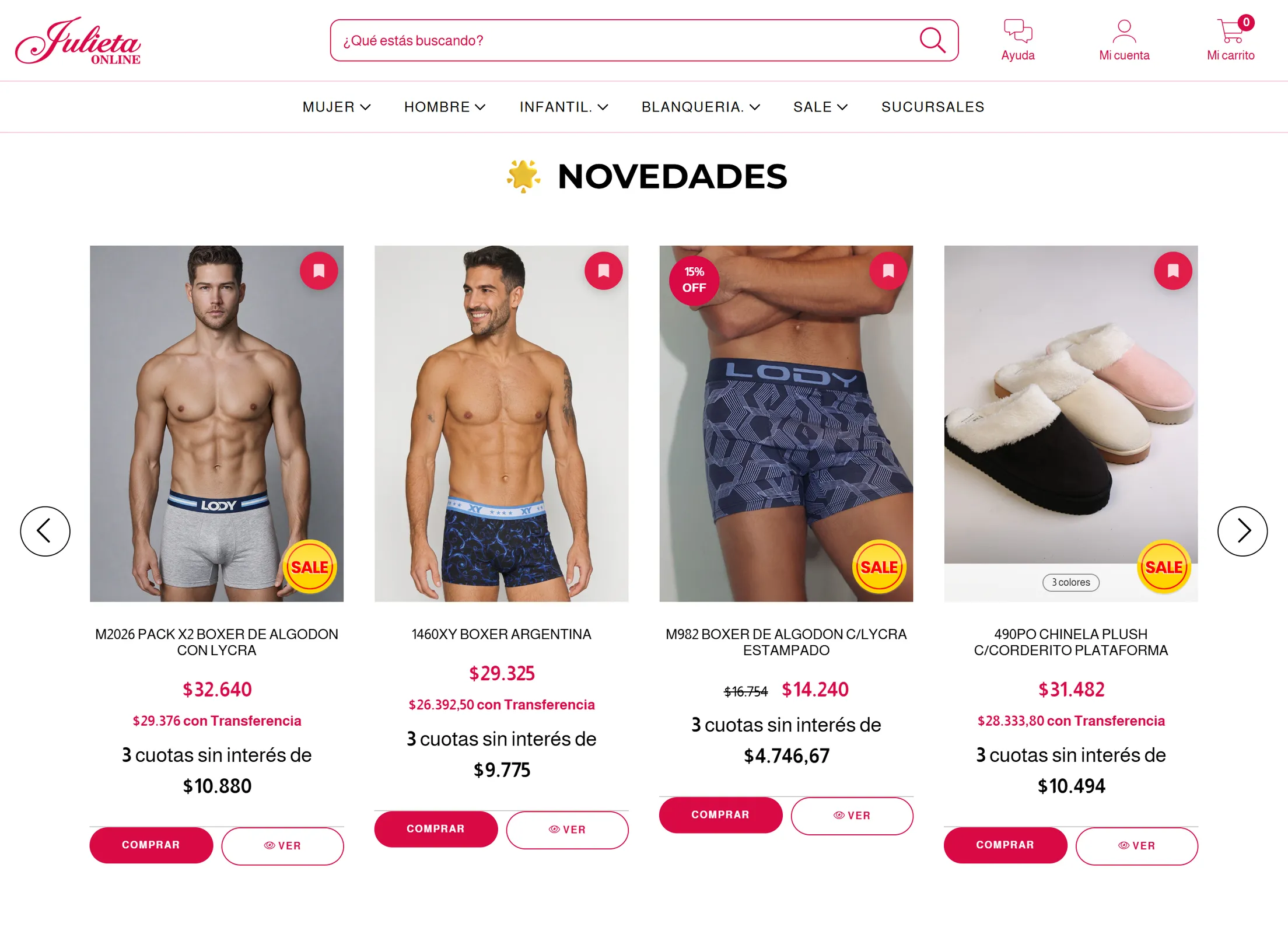 Tienda online de Julieta